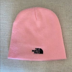 Pink north face ski hat beanie